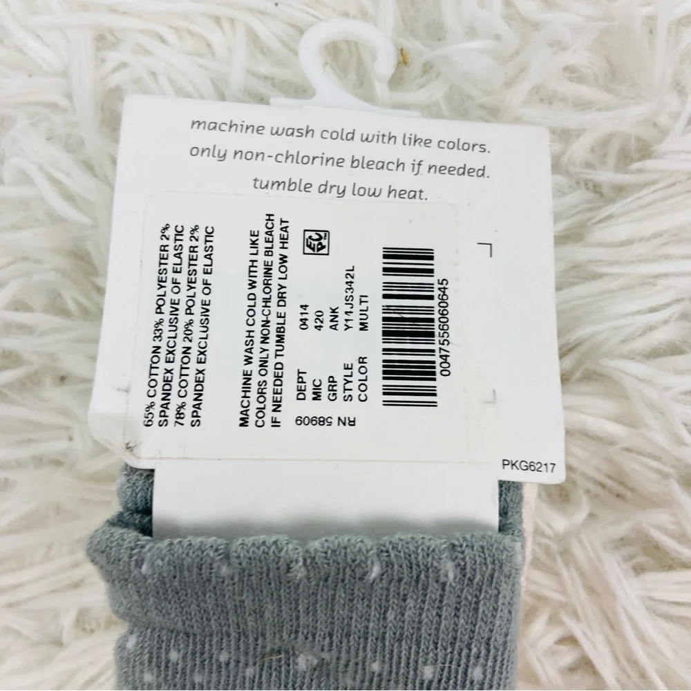 NWT STARTING OUT 3 pairs of knit polkadot girls socks size 6-12 months